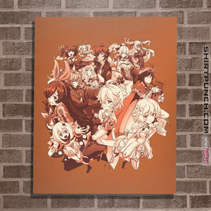 Shirts Posters / 4"x6" / Orange Genshin Impact