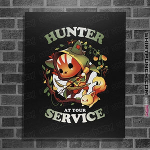 Daily_Deal_Shirts Posters / 4"x6" / Black Hunter At Your Service