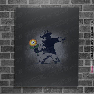 Shirts Posters / 4"x6" / Dark Heather Banksy Flower