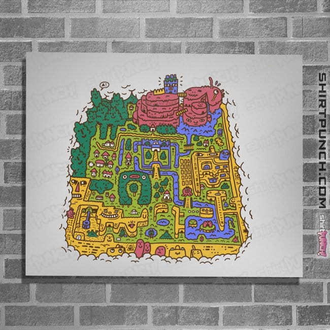 Secret_Shirts Posters / 4"x6" / White Light World Map