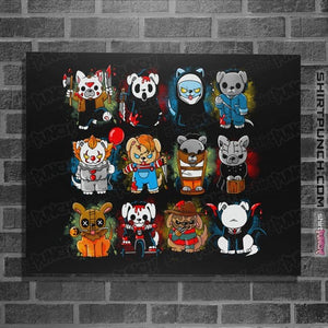Daily_Deal_Shirts Posters / 4"x6" / Black Horror Puppies