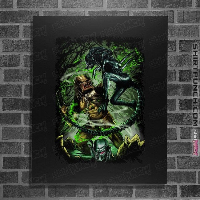 Secret_Shirts Posters / 4"x6" / Black Alien Predator