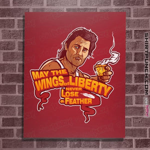 Daily_Deal_Shirts Posters / 4"x6" / Red The Wings Of Liberty