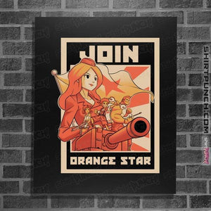 Shirts Posters / 4"x6" / Black Orange Star Army
