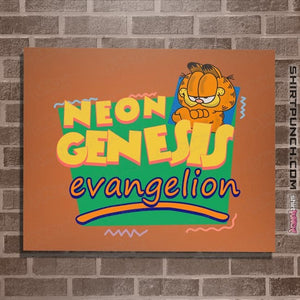 Shirts Posters / 4"x6" / Orange Neon Garfield Evangelion Orange