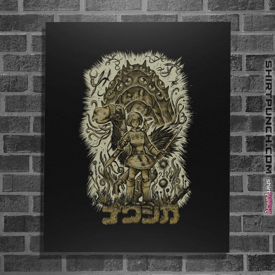Shirts Posters / 4"x6" / Black Nausicaa