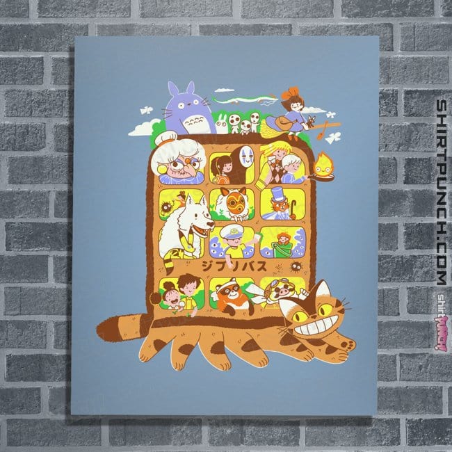 Daily_Deal_Shirts Posters / 4"x6" / Powder Blue Anime Bus