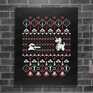 Shirts Posters / 4"x6" / Black It's Dangerous To Go Alone At Christmas