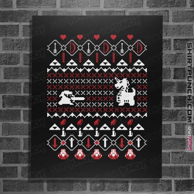 Shirts Posters / 4"x6" / Black It's Dangerous To Go Alone At Christmas