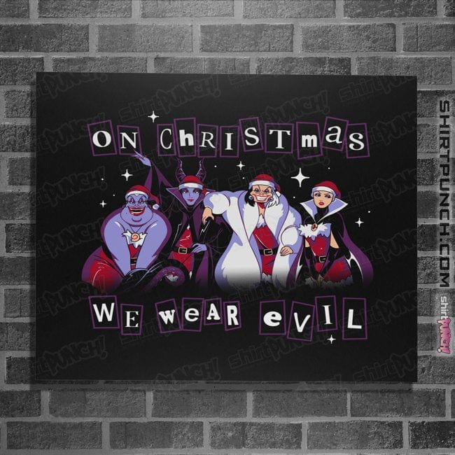 Secret_Shirts Posters / 4"x6" / Black Merry Evil-Mas