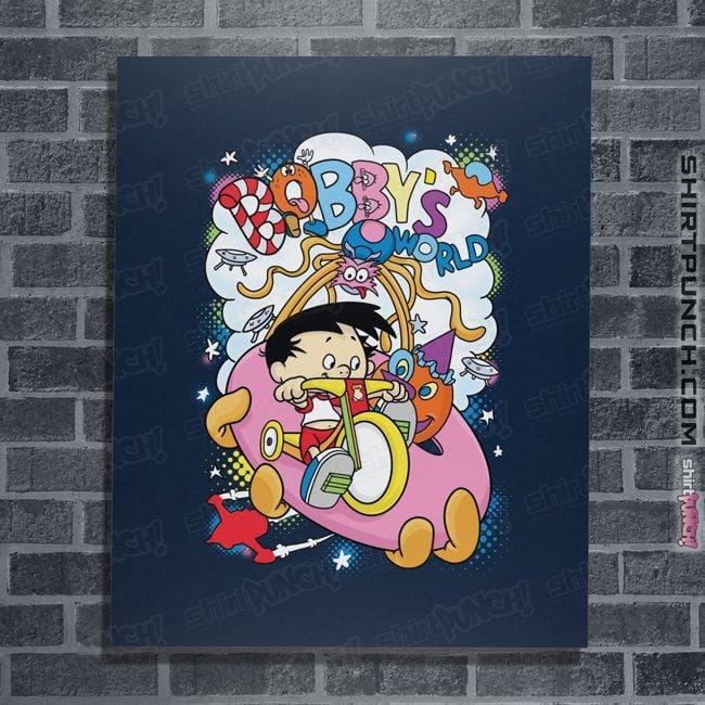 Secret_Shirts Posters / 4"x6" / Navy Bobby's World