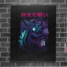 Load image into Gallery viewer, Secret_Shirts Posters / 4&quot;x6&quot; / Black Epic Kaiju Battle

