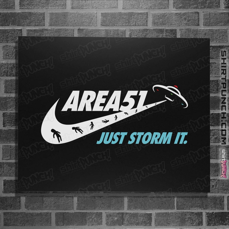 Shirts Posters / 4"x6" / Black Just Storm It