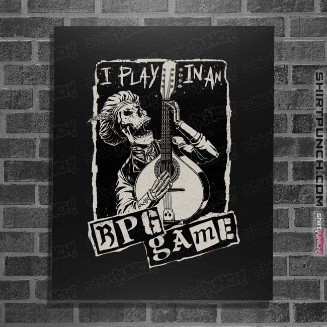 Secret_Shirts Posters / 4"x6" / Black I Play In A Band