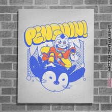 Load image into Gallery viewer, Shirts Posters / 4&quot;x6&quot; / White Penguin Sledding
