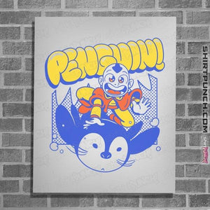Shirts Posters / 4"x6" / White Penguin Sledding