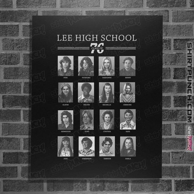 Shirts Posters / 4"x6" / Black Class of 76'