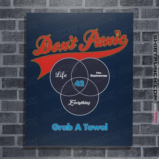 Shirts Posters / 4"x6" / Navy Grab A Towel