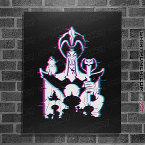 Daily_Deal_Shirts Posters / 4"x6" / Black Glitched Jafar