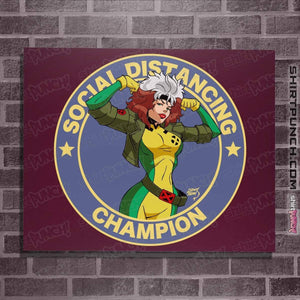 Shirts Posters / 4"x6" / Maroon Rogue Social Distancing Champion