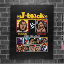 Load image into Gallery viewer, Daily_Deal_Shirts Posters / 4&quot;x6&quot; / Black Jack Black Fighter
