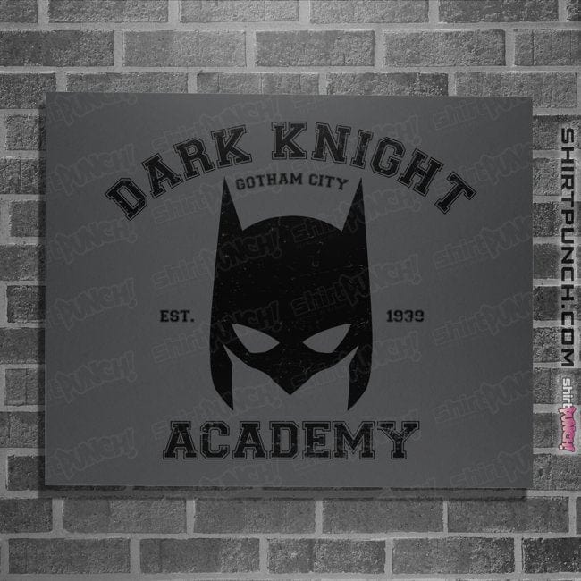 Shirts Posters / 4"x6" / Charcoal Dark Knight Academy