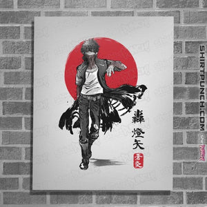 Daily_Deal_Shirts Posters / 4"x6" / White Dabi Sumi-e