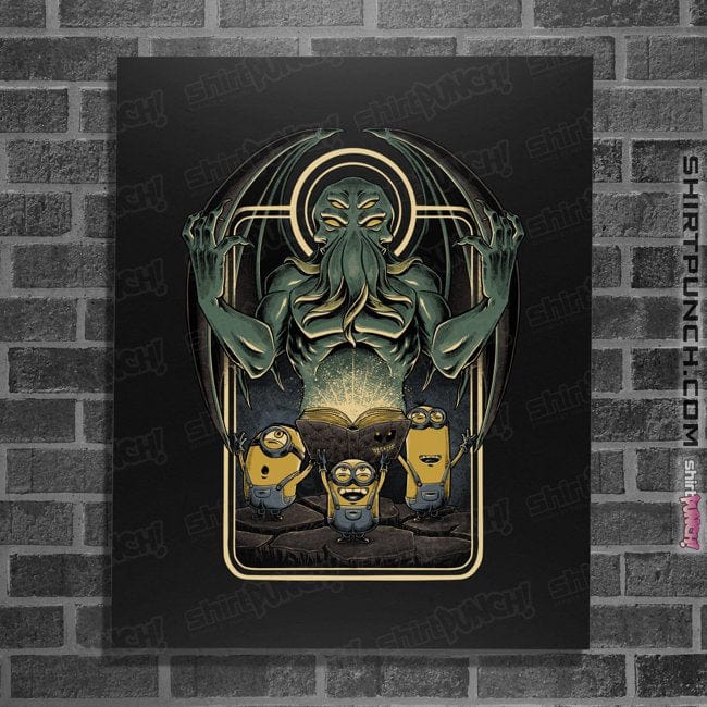 Daily_Deal_Shirts Posters / 4"x6" / Black Summoning Cthulhu!