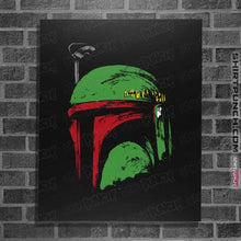 Load image into Gallery viewer, Shirts Posters / 4&quot;x6&quot; / Black Bounty Hunter Helmet
