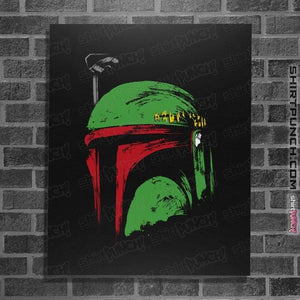 Shirts Posters / 4"x6" / Black Bounty Hunter Helmet