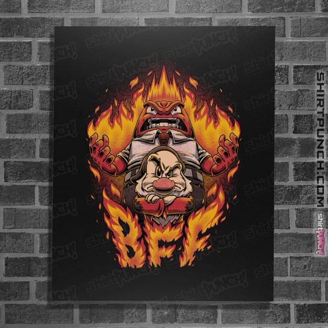 Daily_Deal_Shirts Posters / 4"x6" / Black Angry Friends