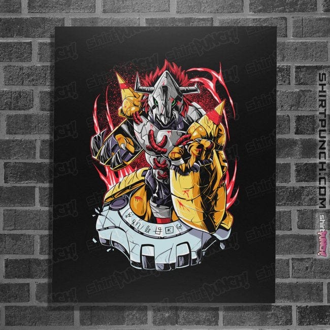 Daily_Deal_Shirts Posters / 4"x6" / Black Battle War Greymon