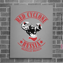 Load image into Gallery viewer, Shirts Posters / 4&quot;x6&quot; / Sports Grey Red Cyclone Muscle Beach
