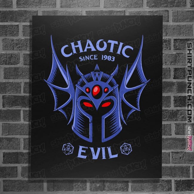 Daily_Deal_Shirts Posters / 4"x6" / Black Chaotic Evil 83