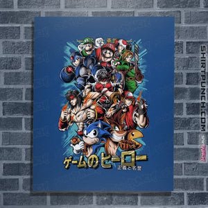 Daily_Deal_Shirts Posters / 4"x6" / Royal Blue Nostalgic Heroes!