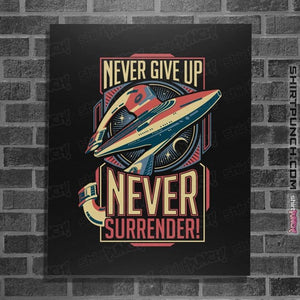 Secret_Shirts Posters / 4"x6" / Black Never Surrender!