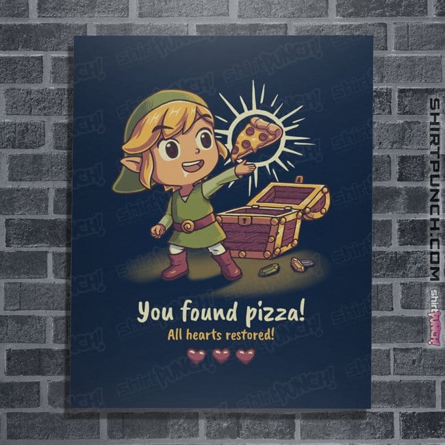 Daily_Deal_Shirts Posters / 4"x6" / Navy Legendary Pizza