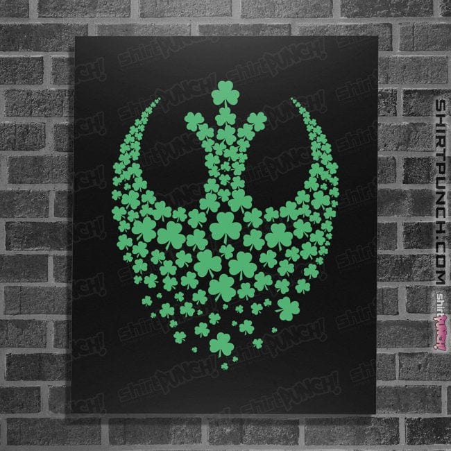 Secret_Shirts Posters / 4"x6" / Black Shamrock Rebel