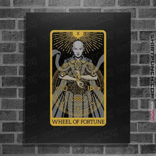 Load image into Gallery viewer, Shirts Posters / 4&quot;x6&quot; / Black Tarot Wheel Of Fortune
