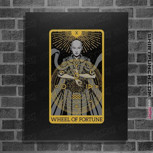 Shirts Posters / 4"x6" / Black Tarot Wheel Of Fortune