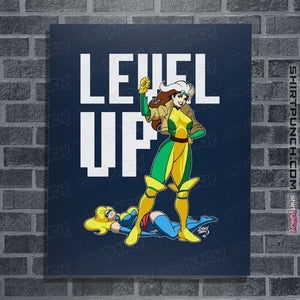 Daily_Deal_Shirts Posters / 4"x6" / Navy Rogue Level Up