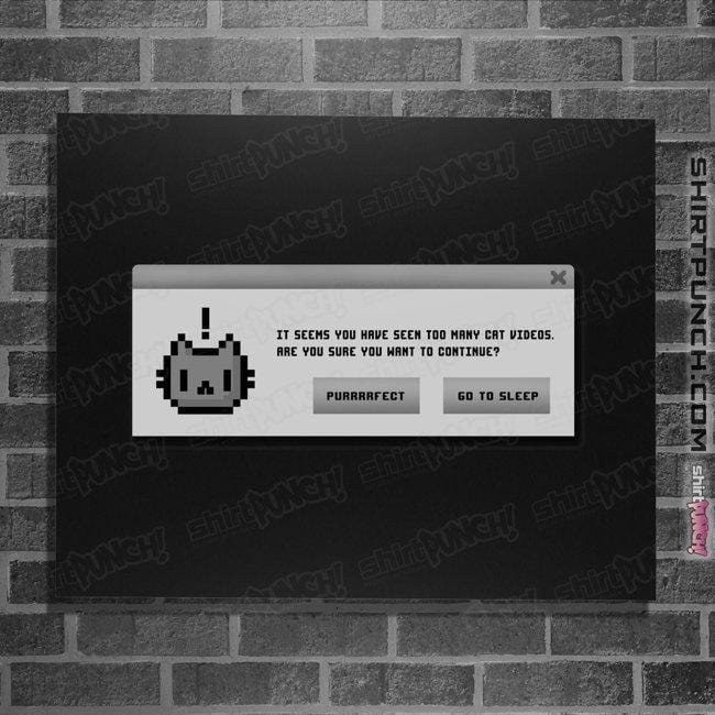 Shirts Posters / 4"x6" / Black Alert Cat