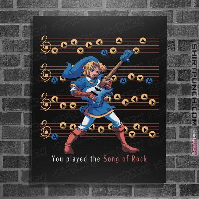 Shirts Posters / 4"x6" / Black Song Of Rock