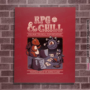 Daily_Deal_Shirts Posters / 4"x6" / Red RPG & Chill