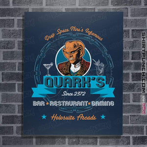 Shirts Posters / 4"x6" / Navy Quark's Bar And Grill