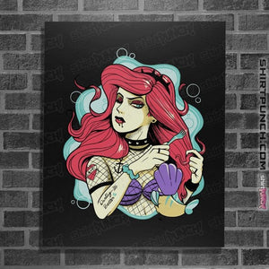 Daily_Deal_Shirts Posters / 4"x6" / Black Down Where It's Wetter
