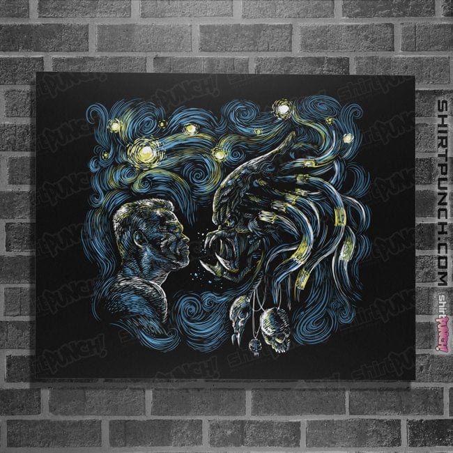 Secret_Shirts Posters / 4"x6" / Black Starry Predator