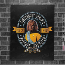 Load image into Gallery viewer, Daily_Deal_Shirts Posters / 4&quot;x6&quot; / Black Worf&#39;s Security
