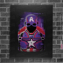 Load image into Gallery viewer, Shirts Posters / 4&quot;x6&quot; / Black Glitch Captain America
