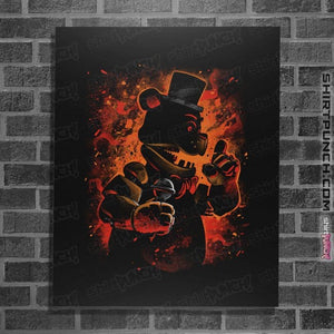 Daily_Deal_Shirts Posters / 4"x6" / Black The Animatronic Bear